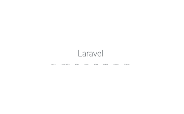 Páctalla inicial de Laravel